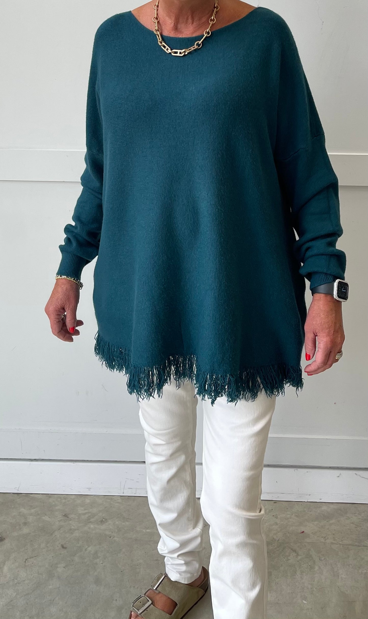 The Sofia - soft fringe jumper