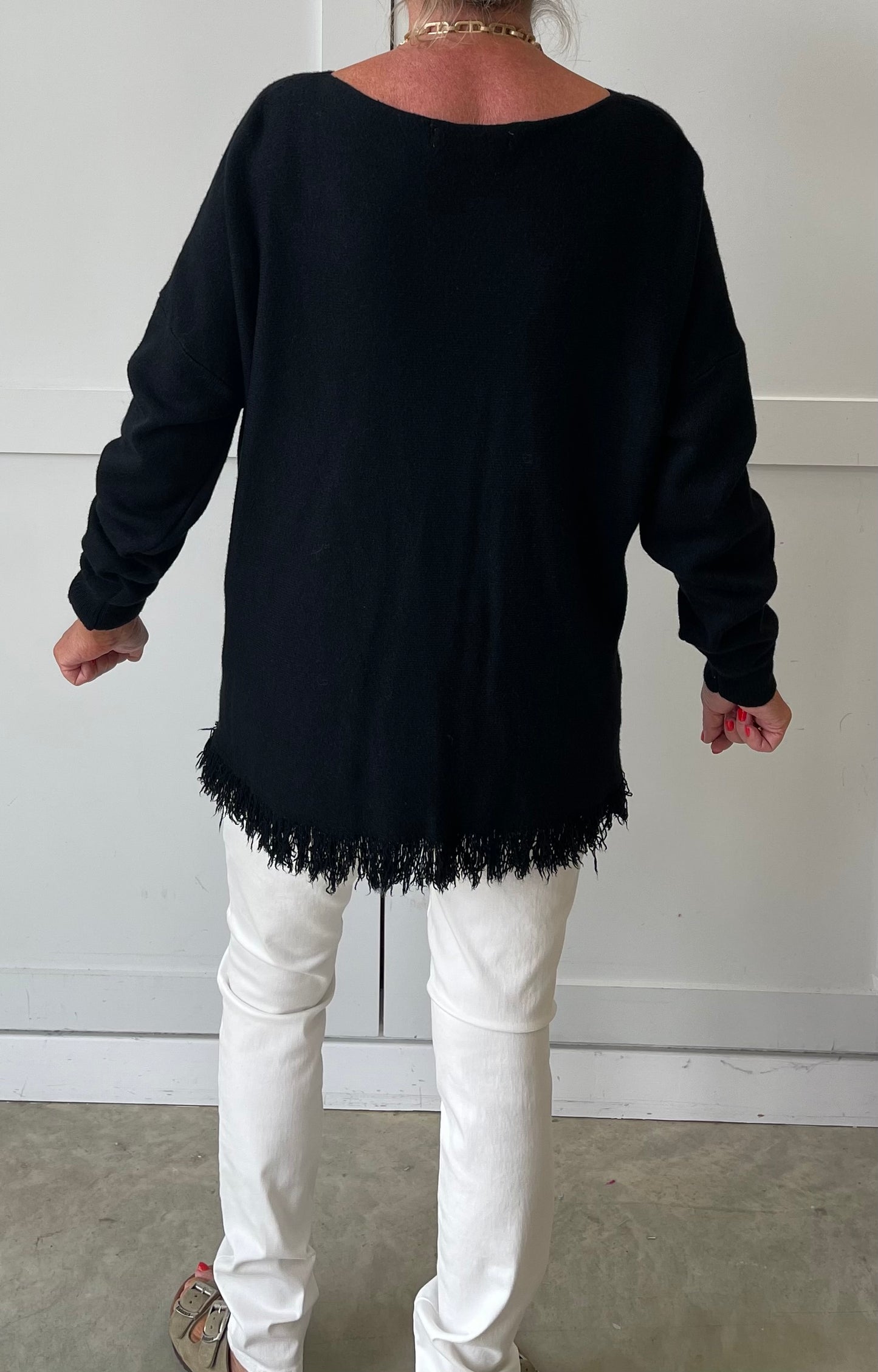 The Sofia - soft fringe jumper