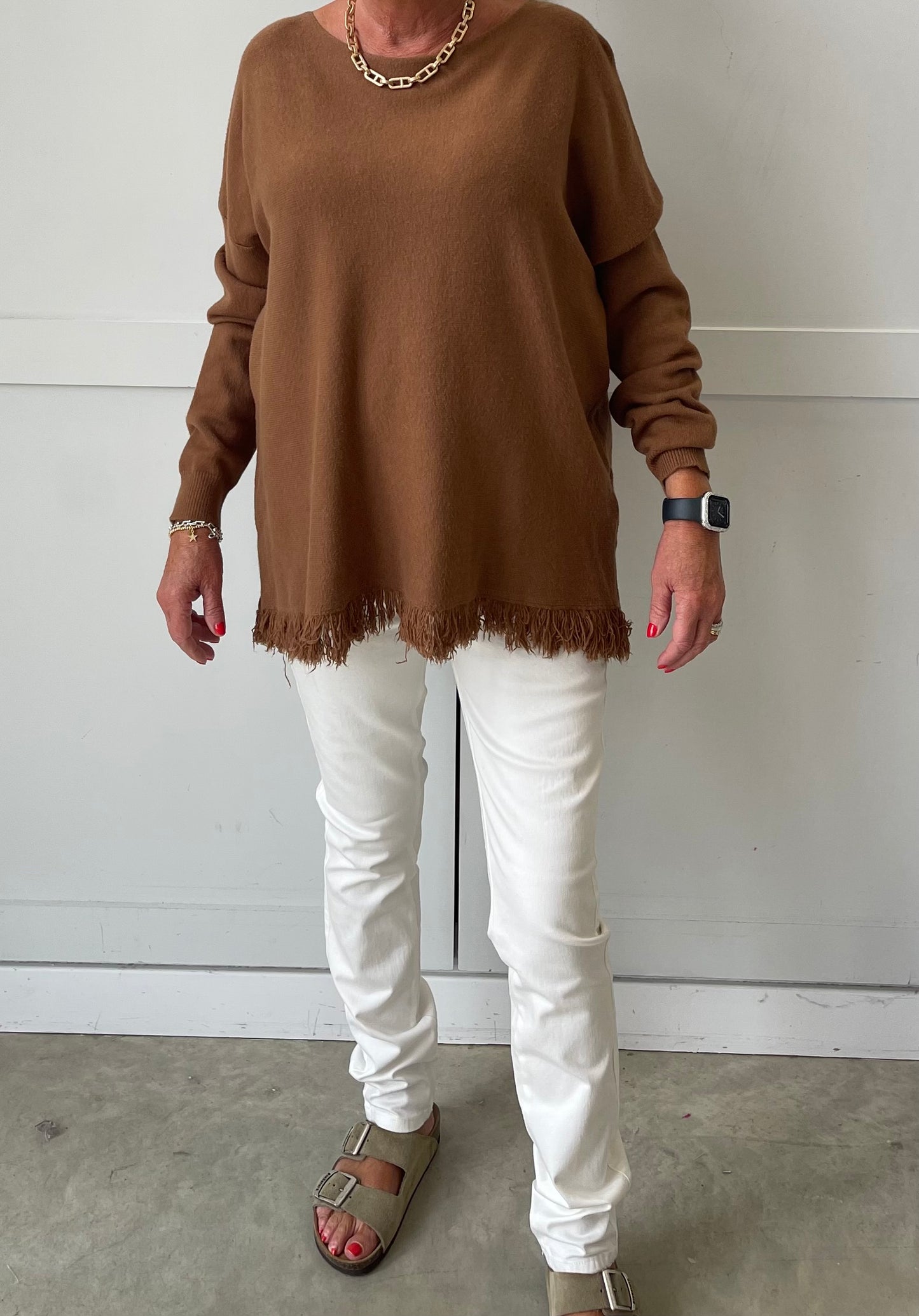 The Sofia - soft fringe jumper