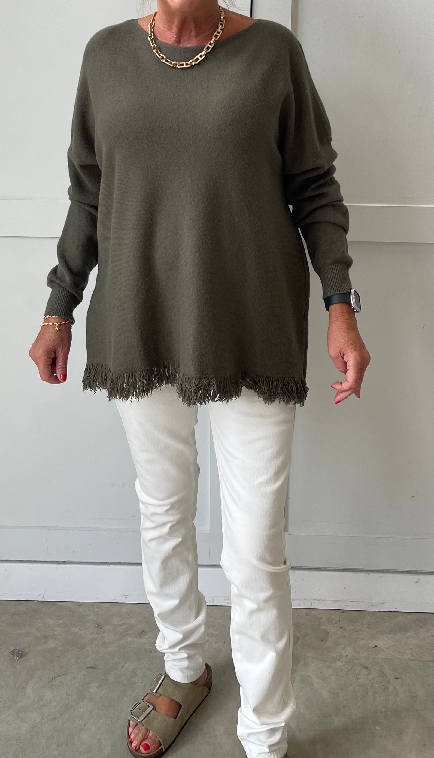 The Sofia - soft fringe jumper