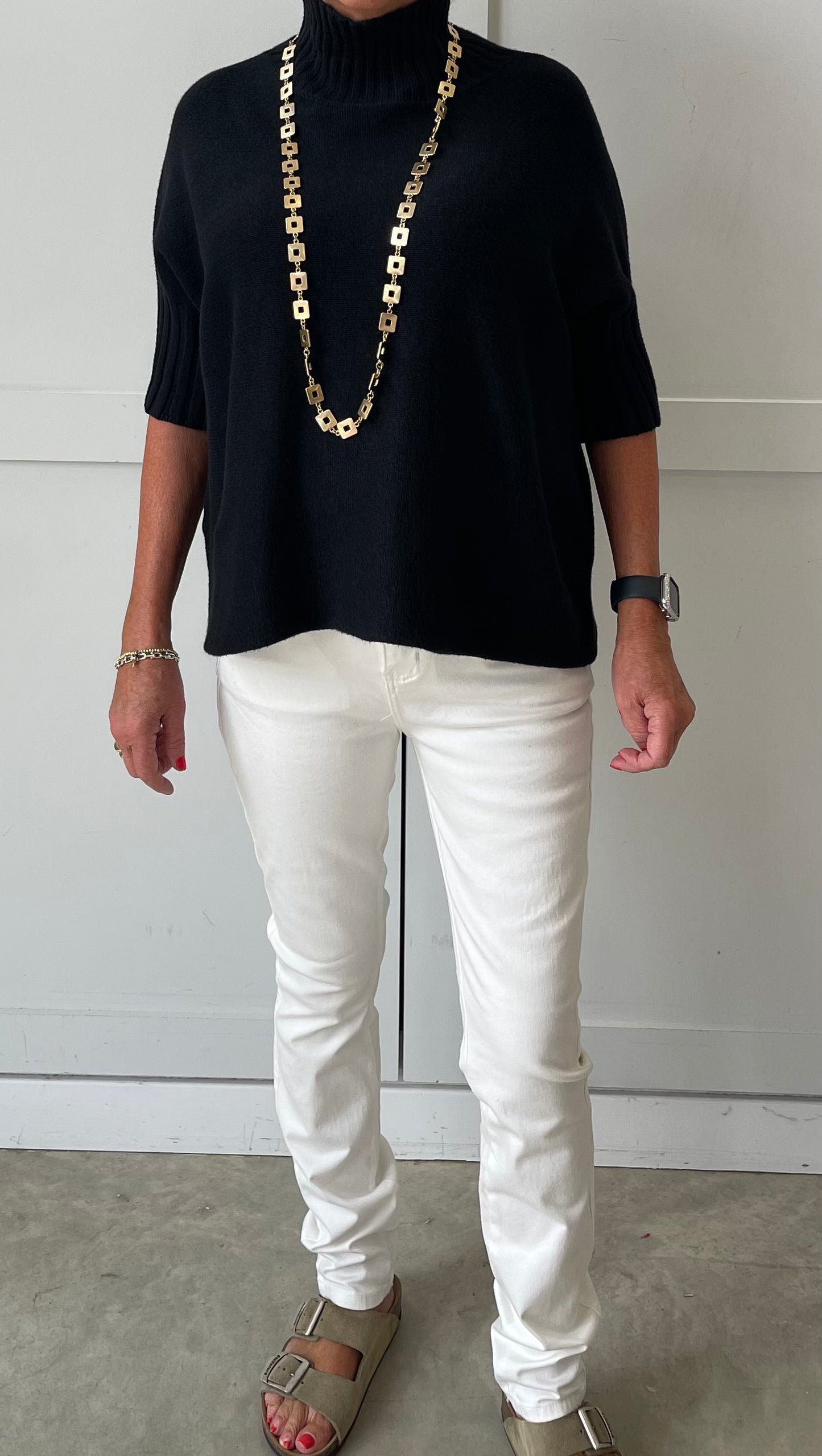 The Stella - high neck 3/4 sleeve jumper