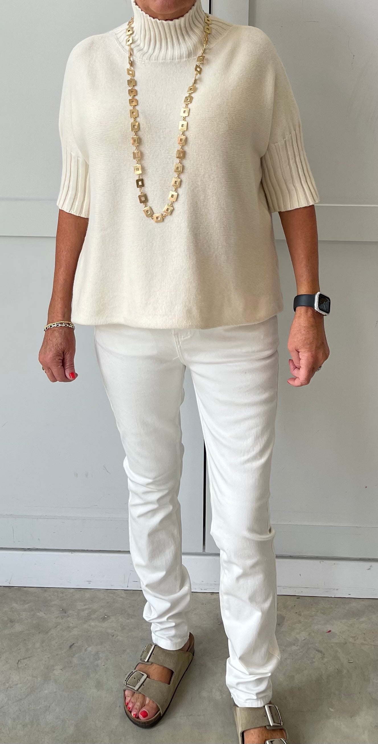 The Stella - high neck 3/4 sleeve jumper