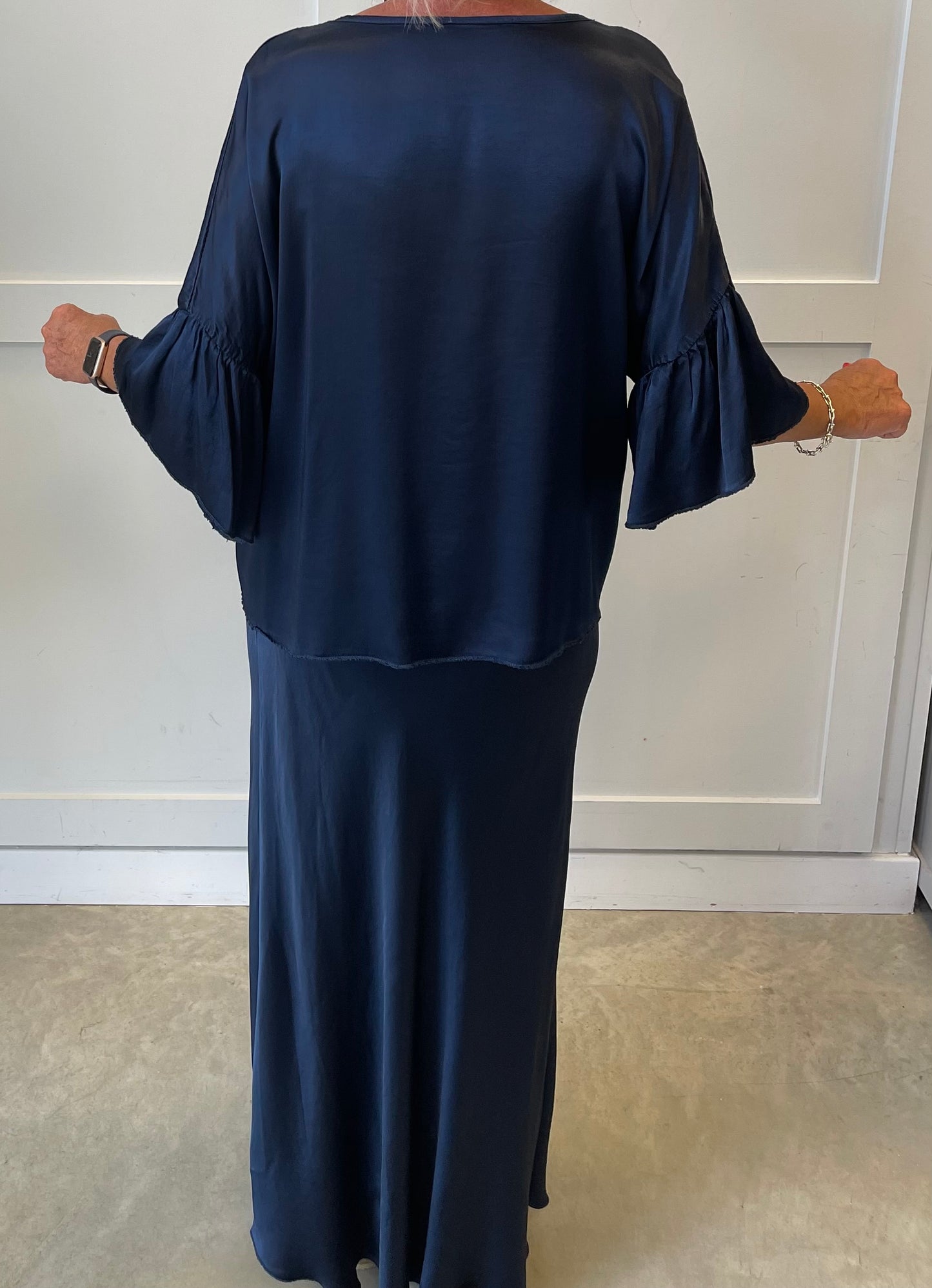 The Sasha luxury satin tie front blouse shirt