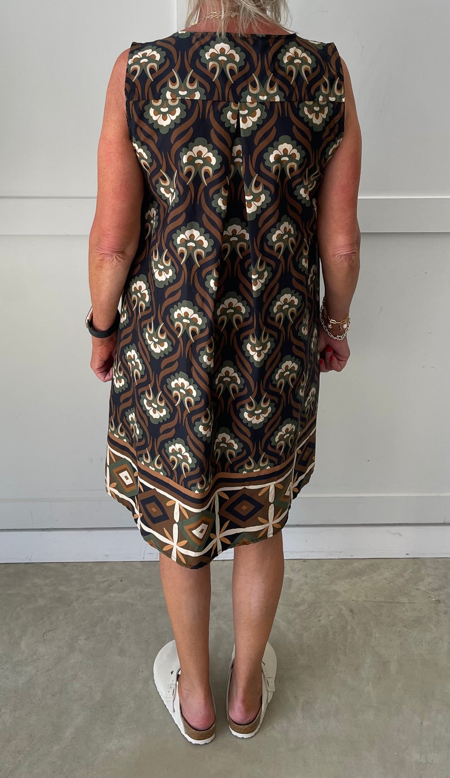 The Orla - Vintage print dress - pinafore