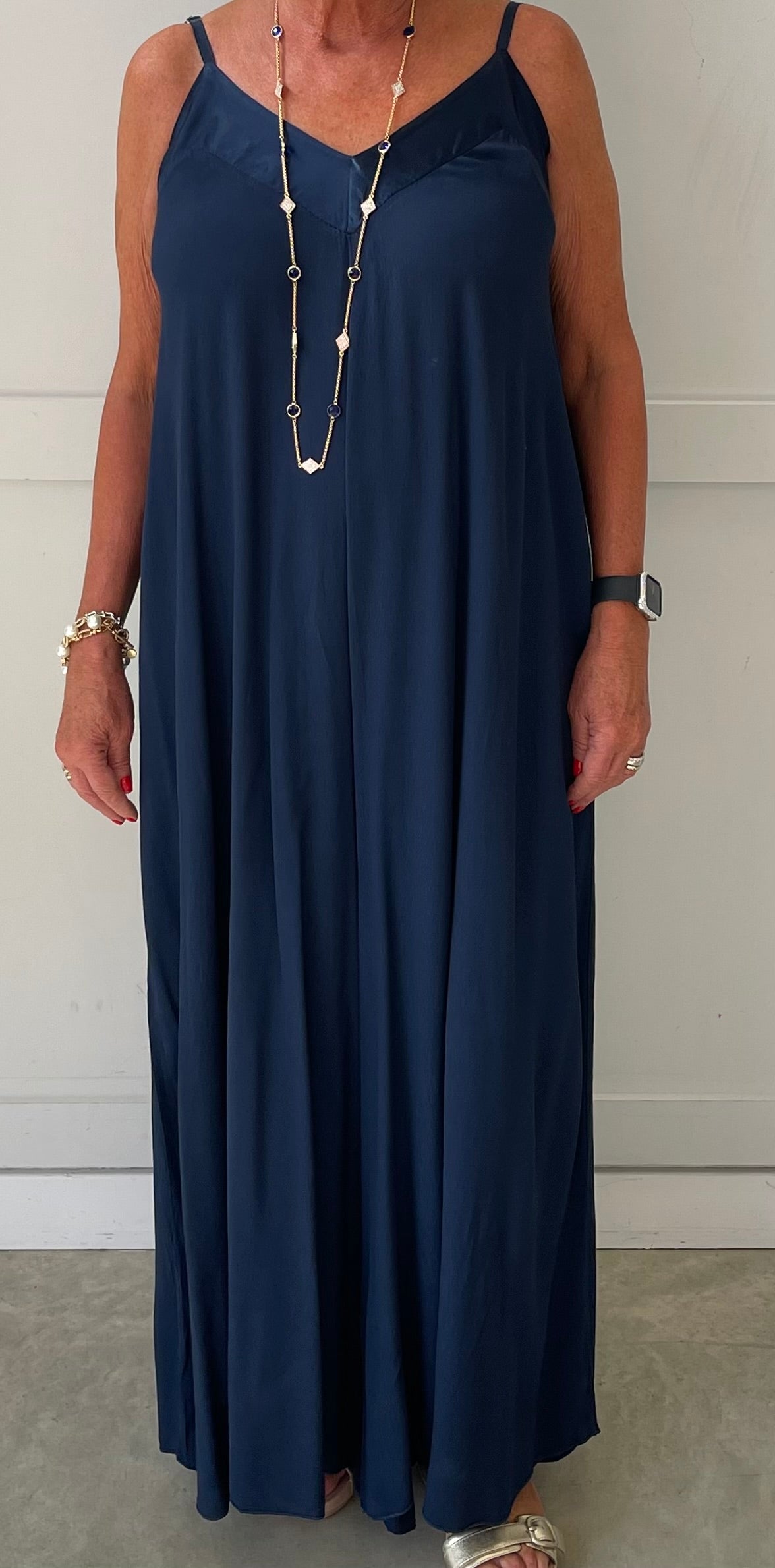 The Jessica Satin Edge Wide Leg Jumpsuit