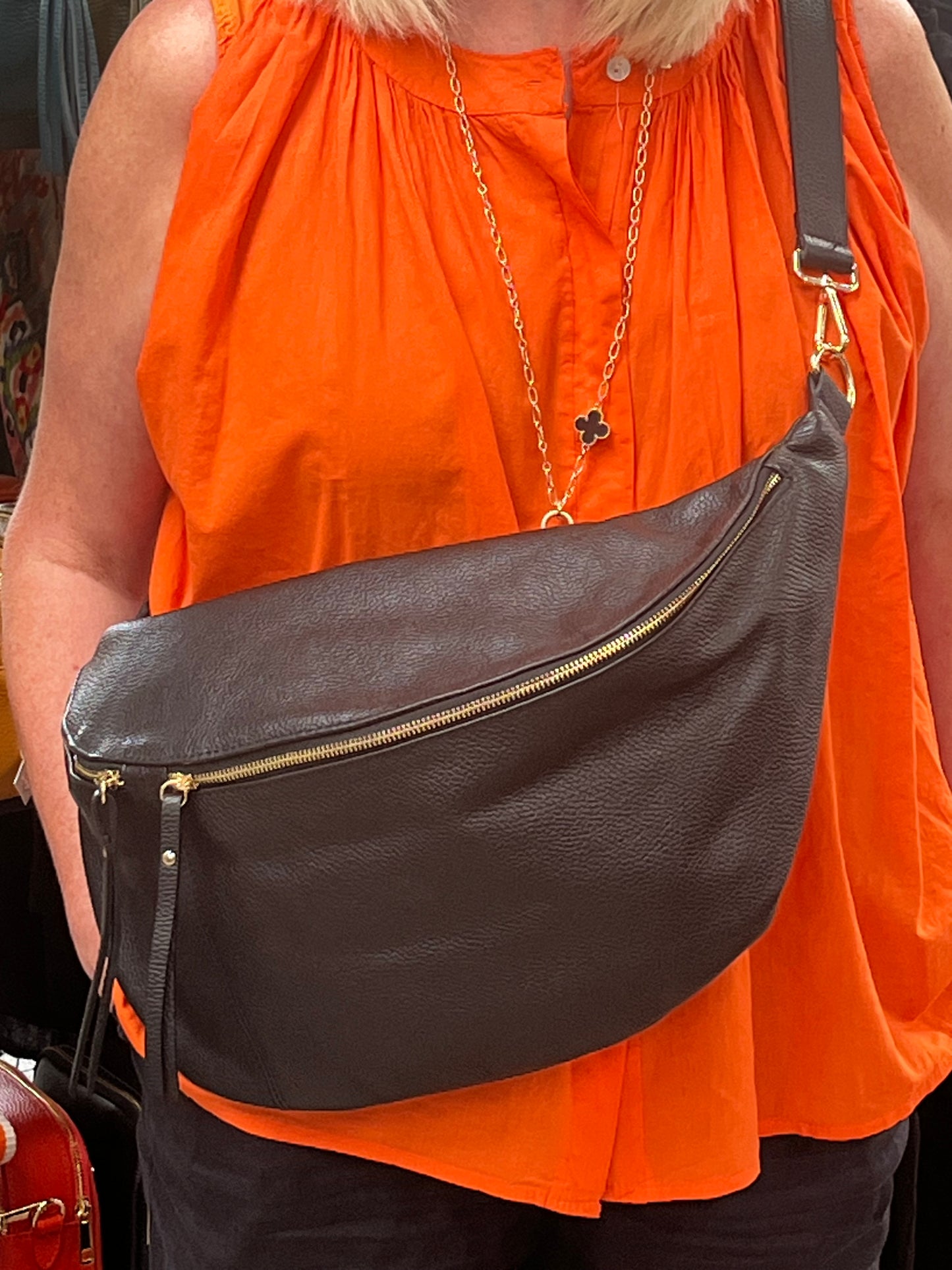 Giant Leather Bumbag Bag Handbag
