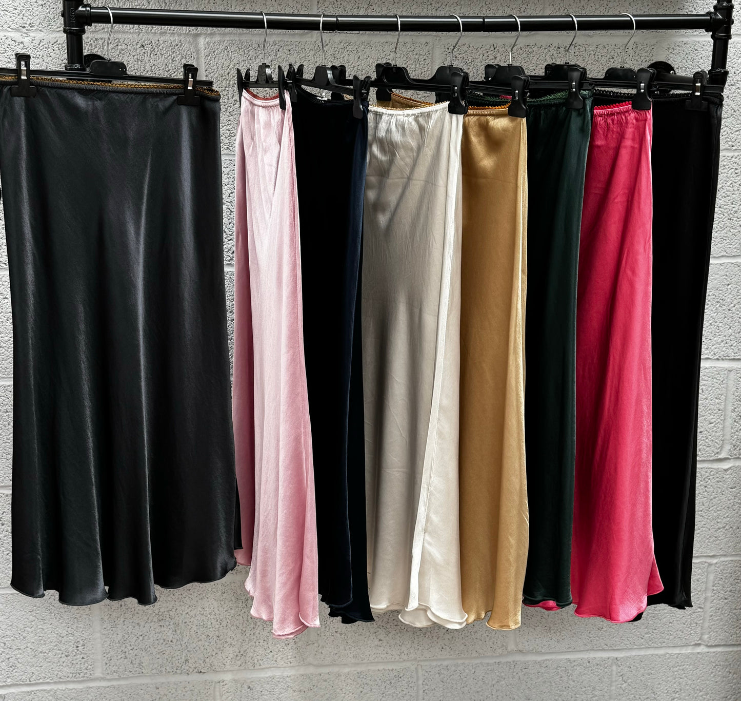 The Sadie Luxury Satin Plain Skirt