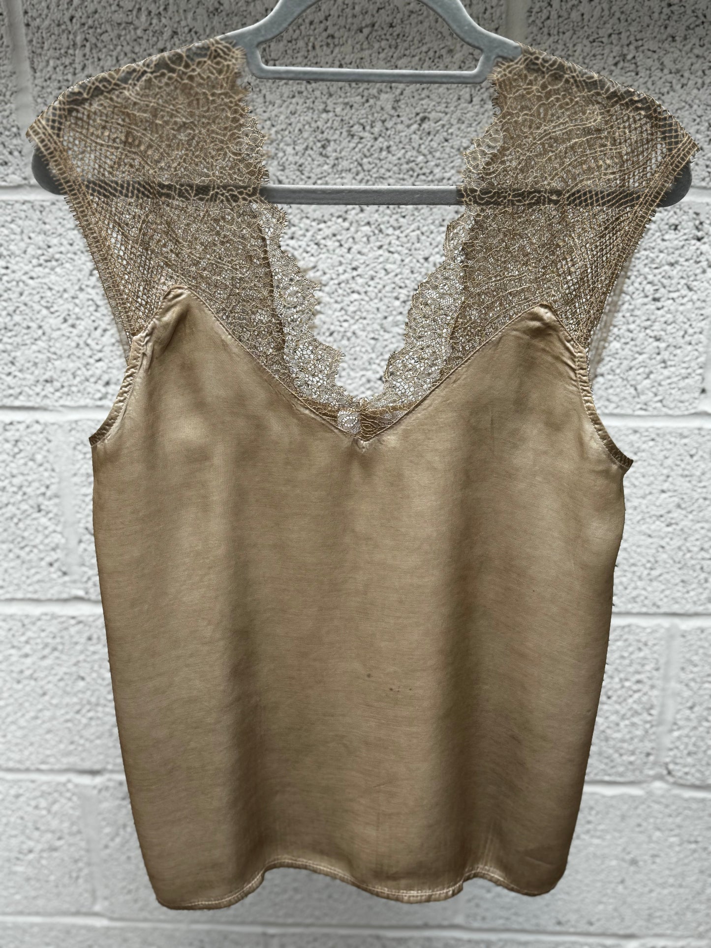 The Lulu V Lace Satin Camisole Top