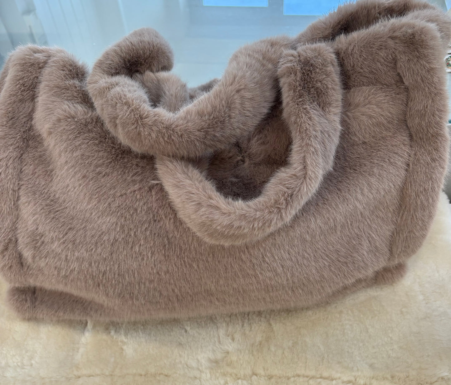 Faux Fur Large Tote Bag
