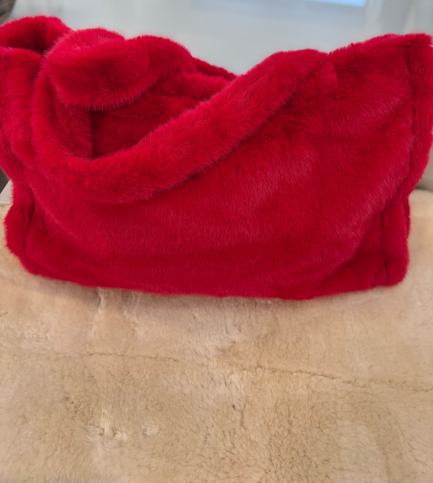 Faux Fur Large Tote Bag
