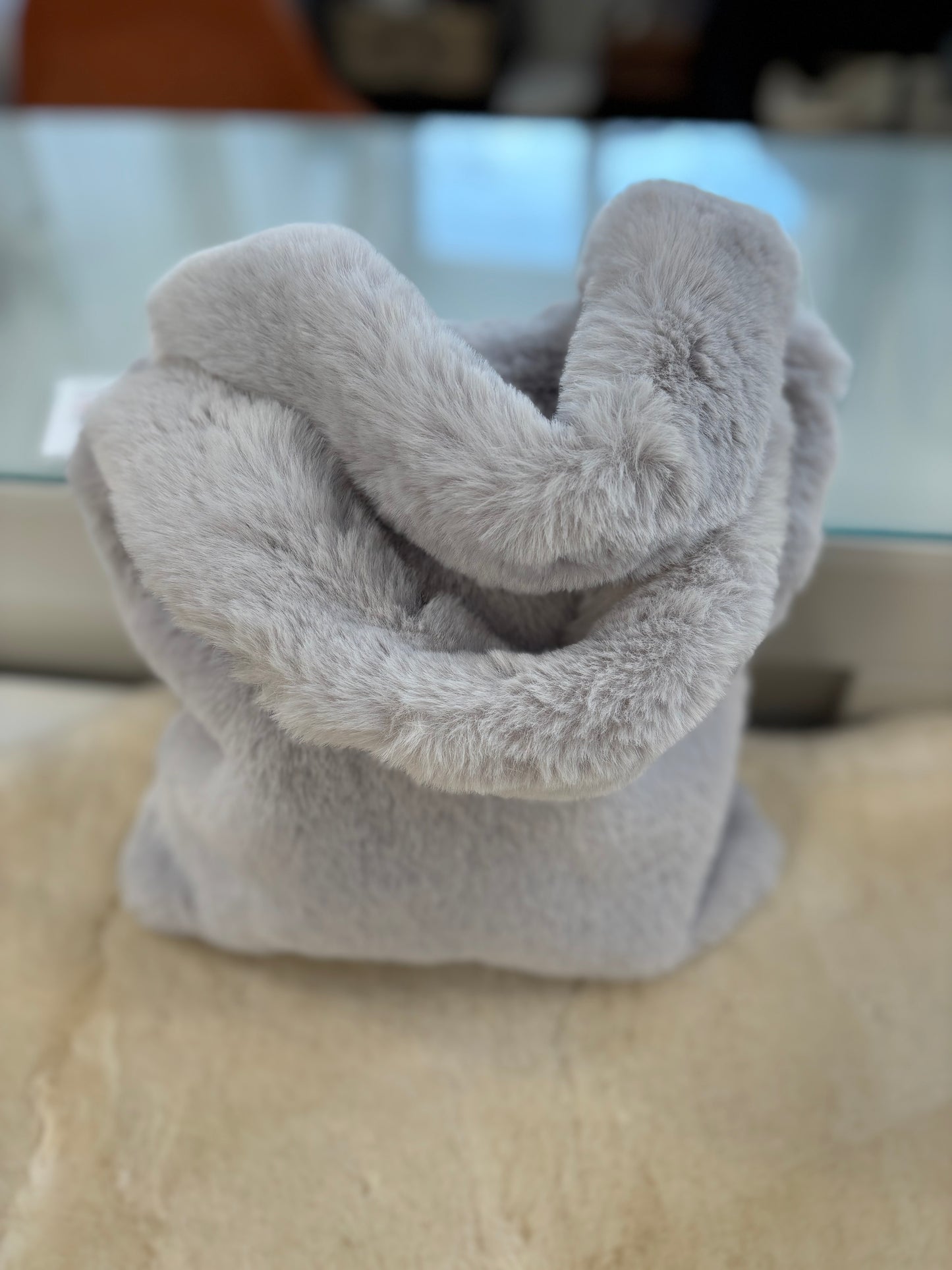 Faux Fur Small Tote Bag