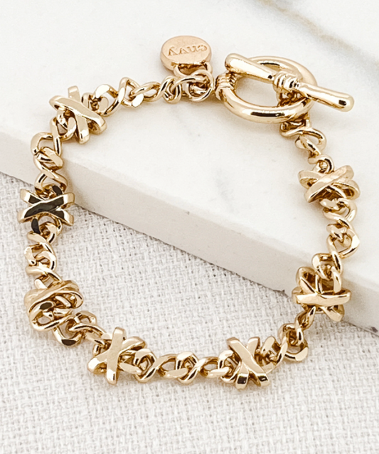 Envy kiss chain link bracelet 3151