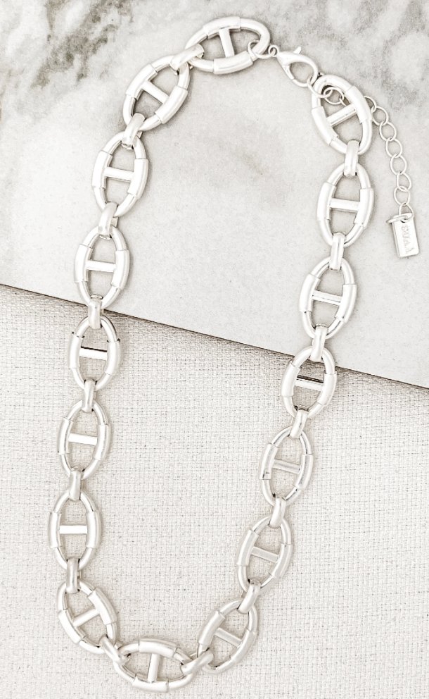 Envy chunky large link collar necklace 3021