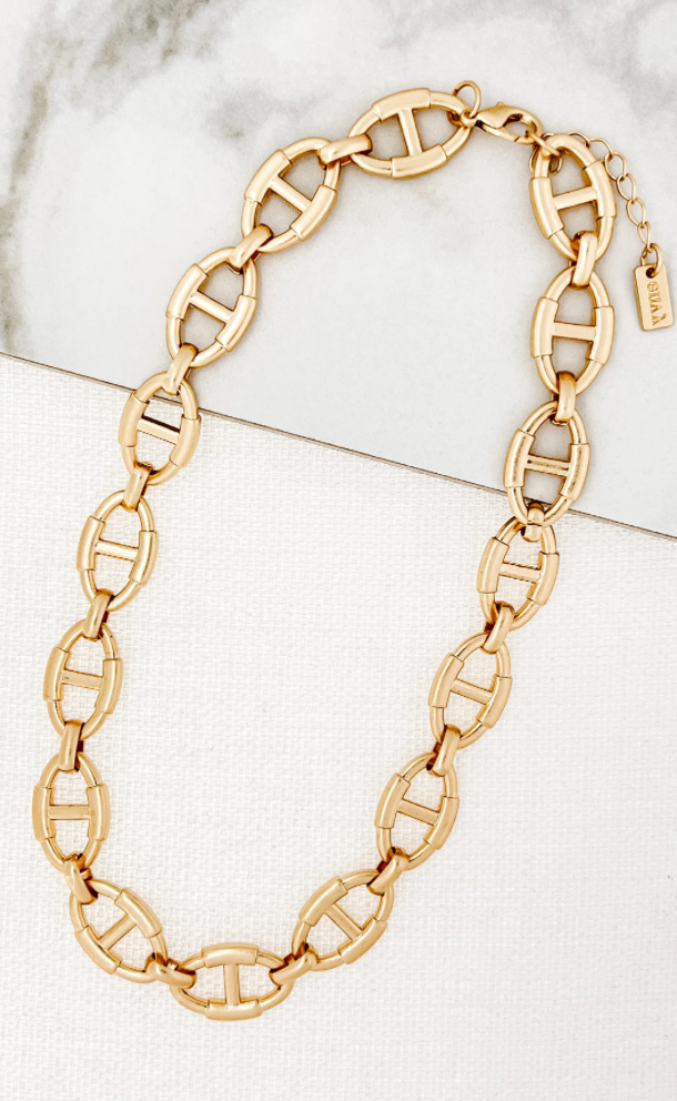 Envy chunky large link collar necklace 3021