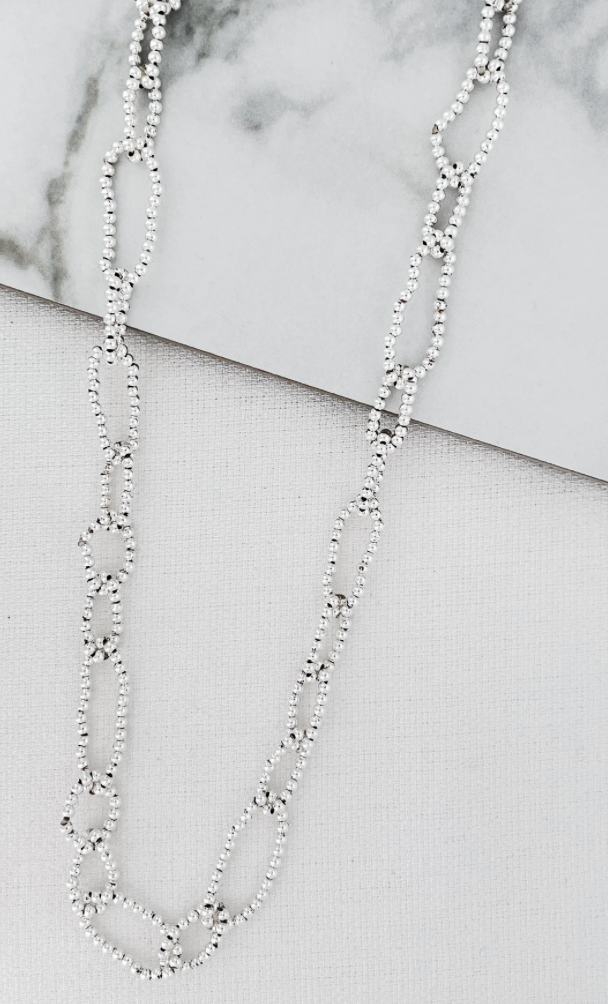 Envy long large ball link necklace 3116