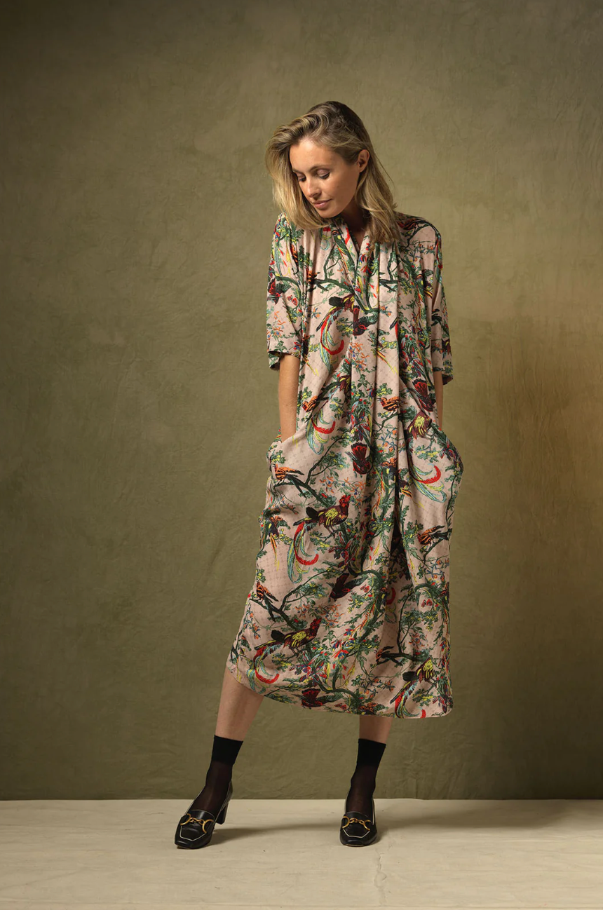 One Hundred Stars Chinoiserie Pink Rachel Dress