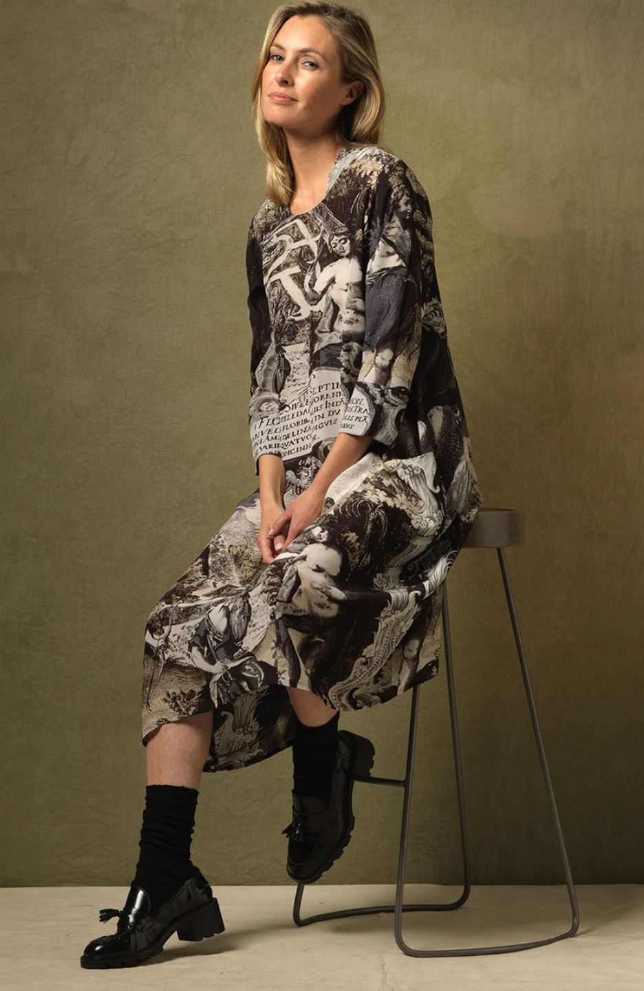 One Hundred Stars Sunburst Asymmetric Dress