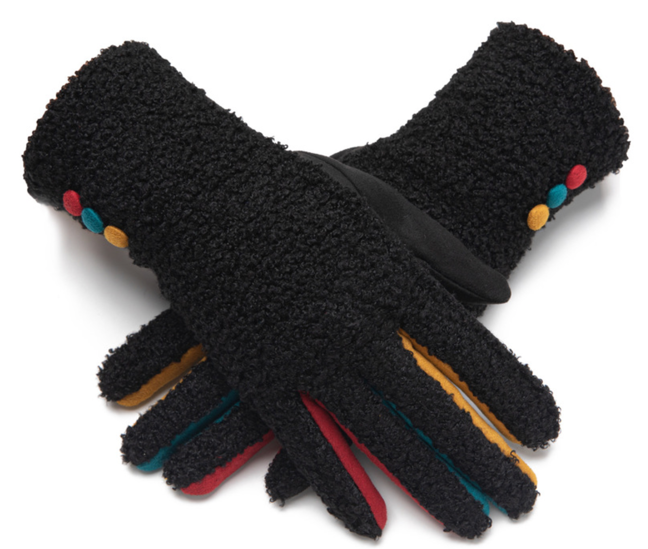 Luxury faux shearling gloves