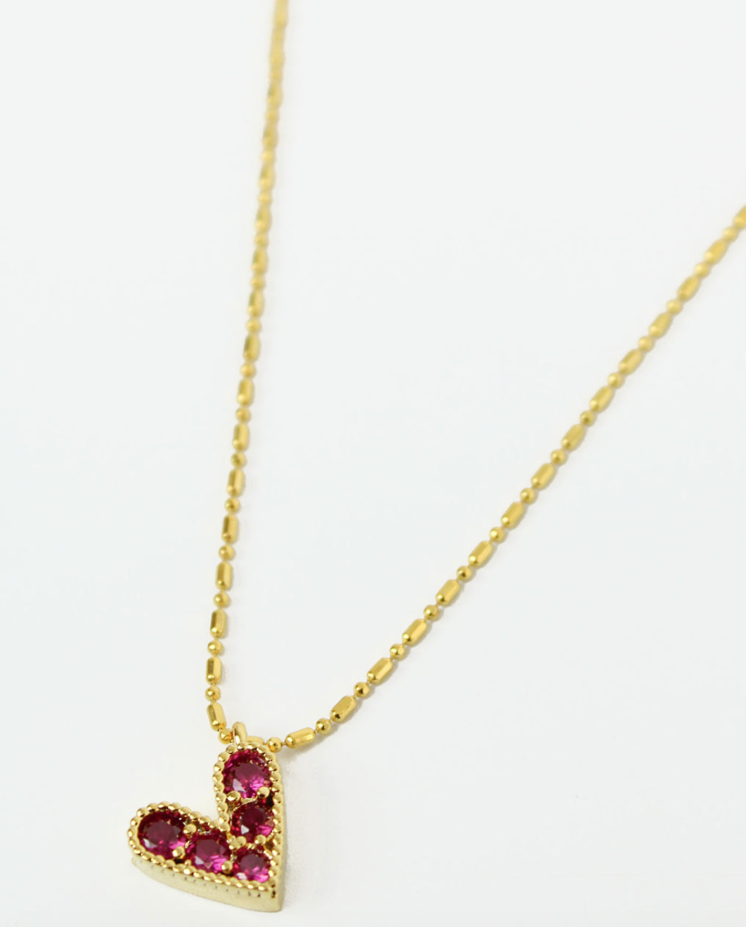 My Doris Gold Heart Charm Necklace