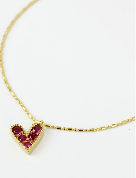 My Doris Heart Charm Gold Bracelet