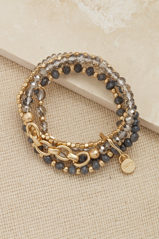 Envy multi bead and crystal stretch bracelet 1953