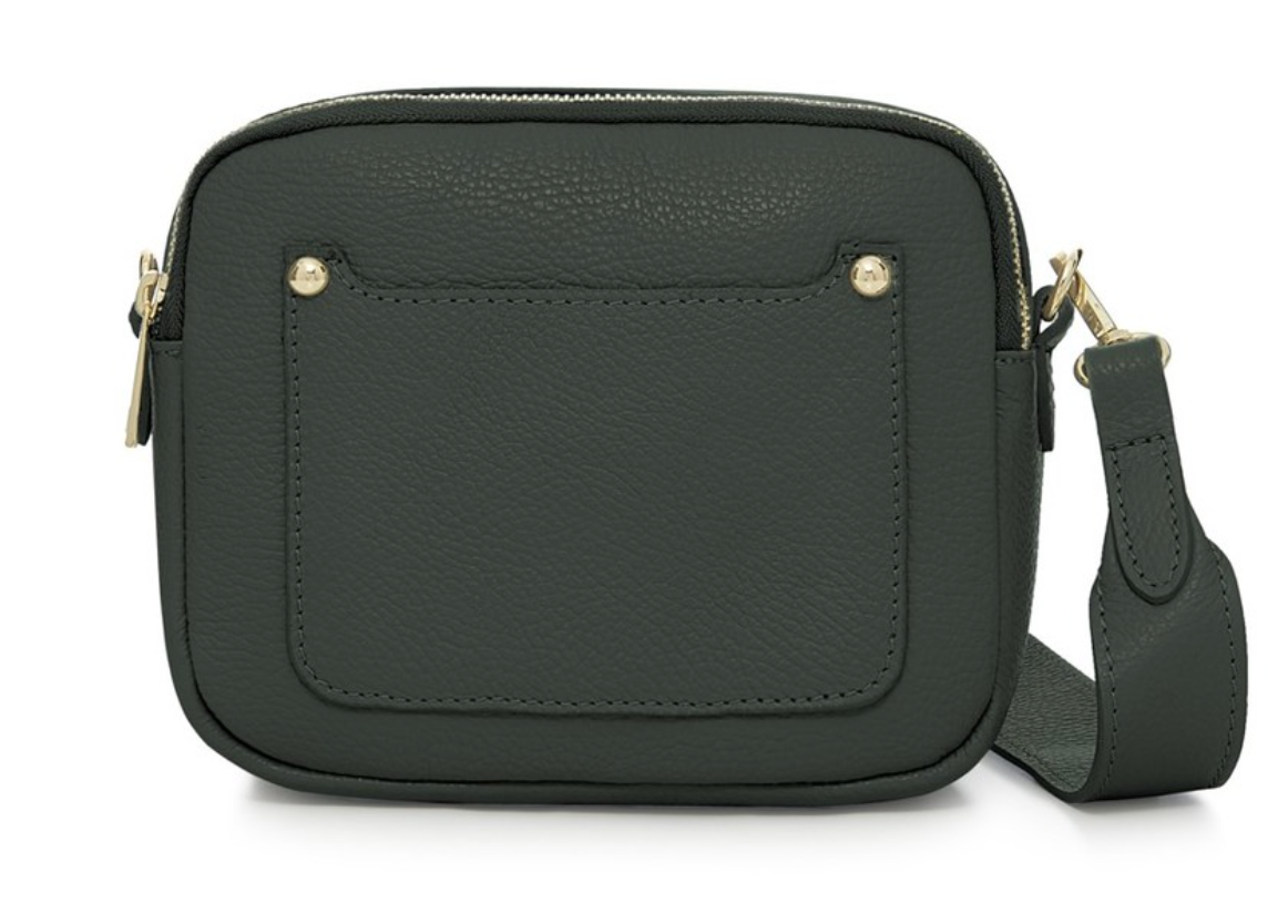 Double Zip Leather Bag