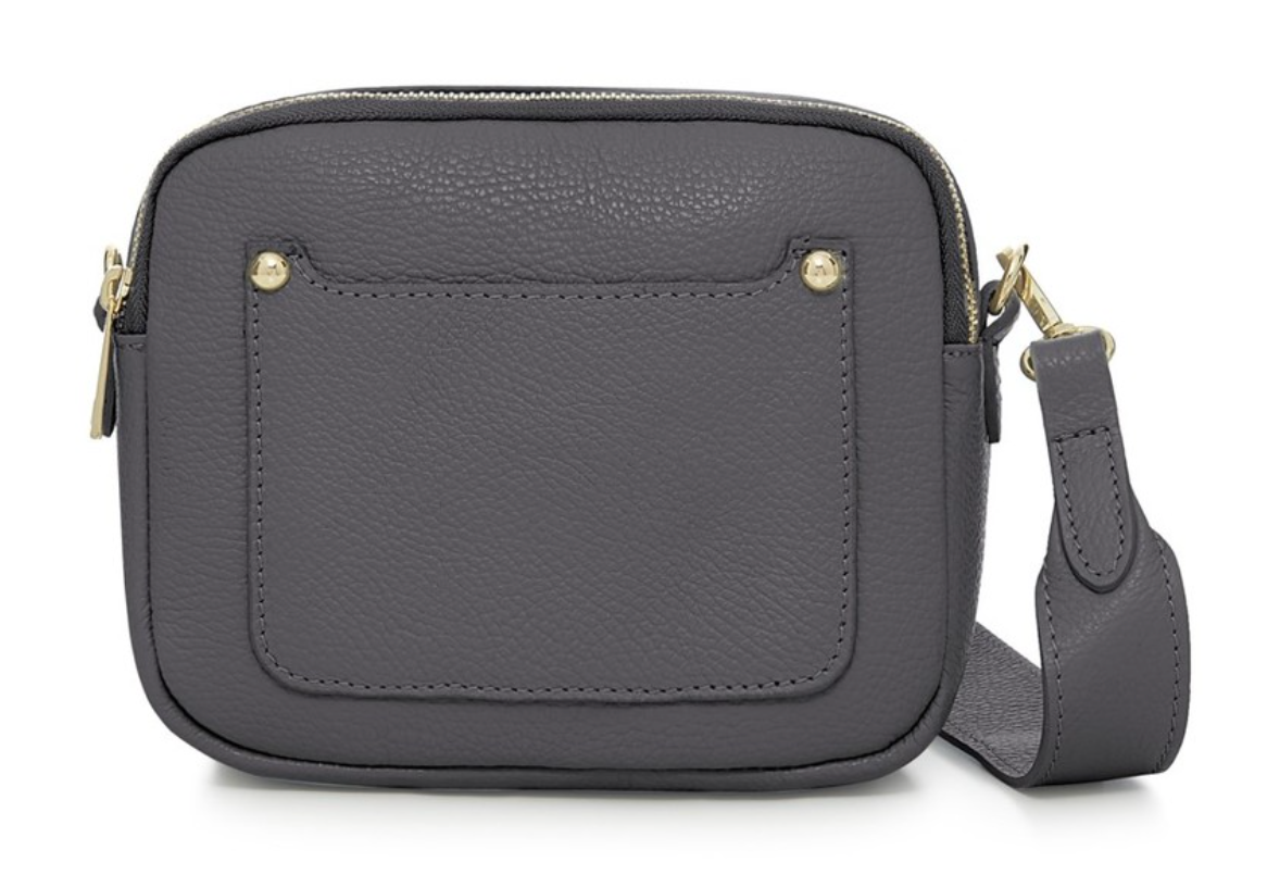 Double Zip Leather Bag