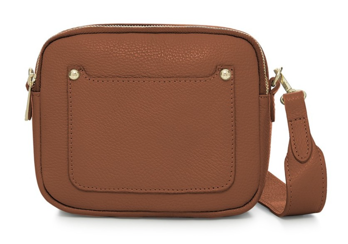 Double Zip Leather Bag