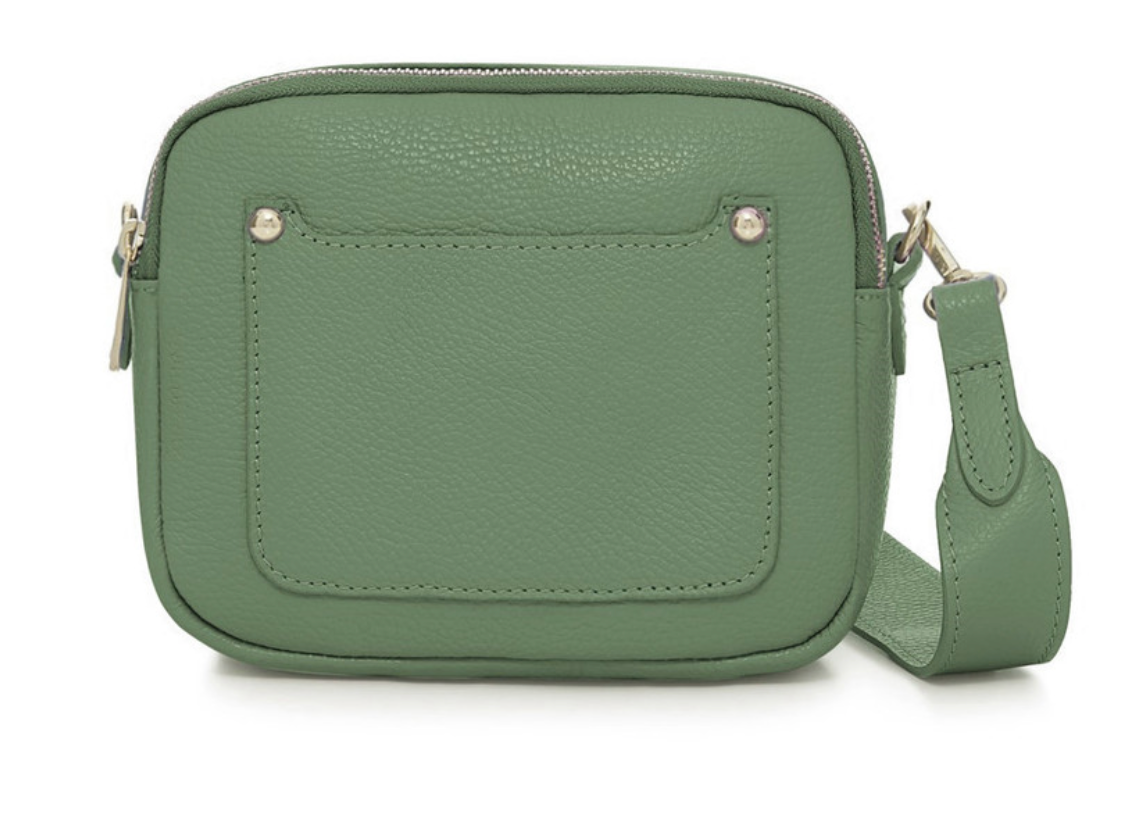 Double Zip Leather Bag