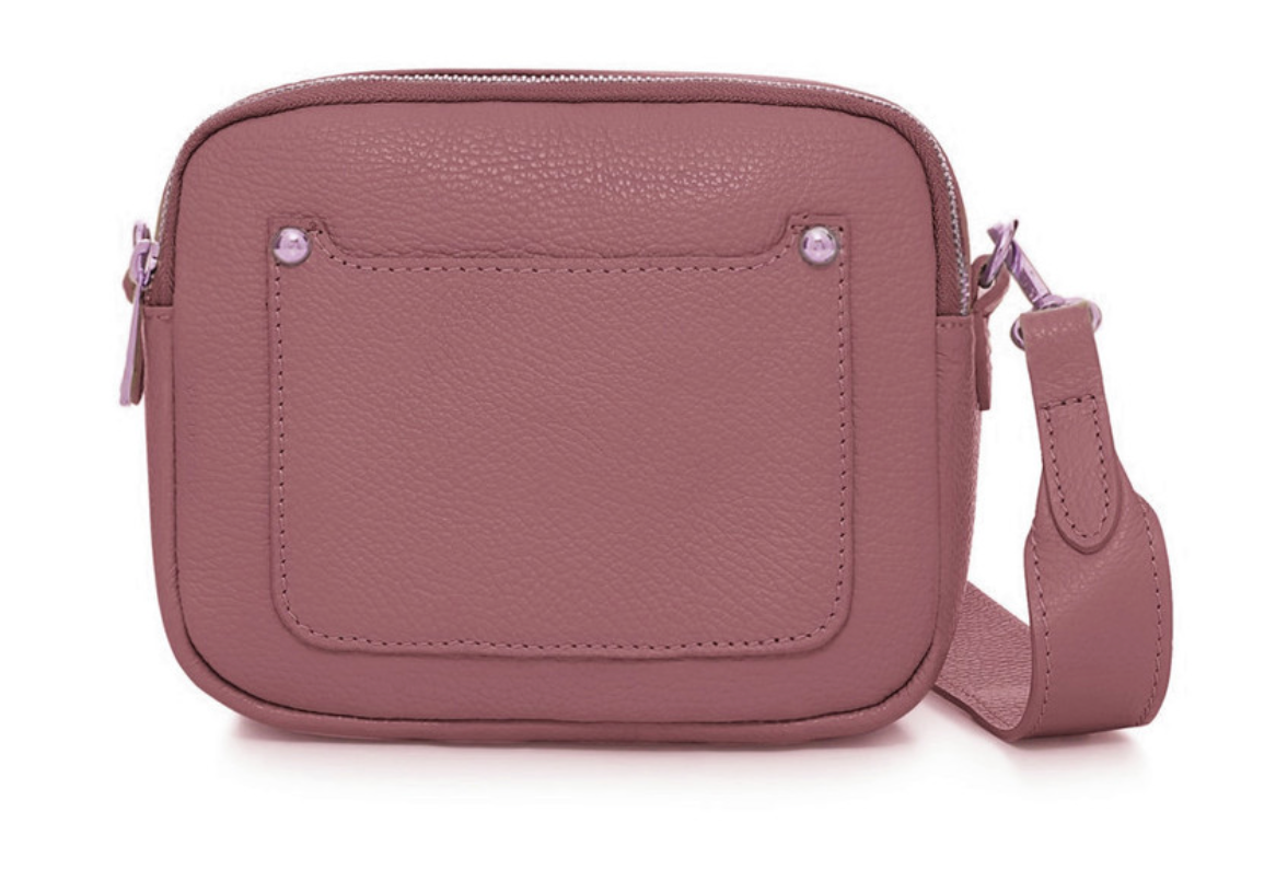 Double Zip Leather Bag