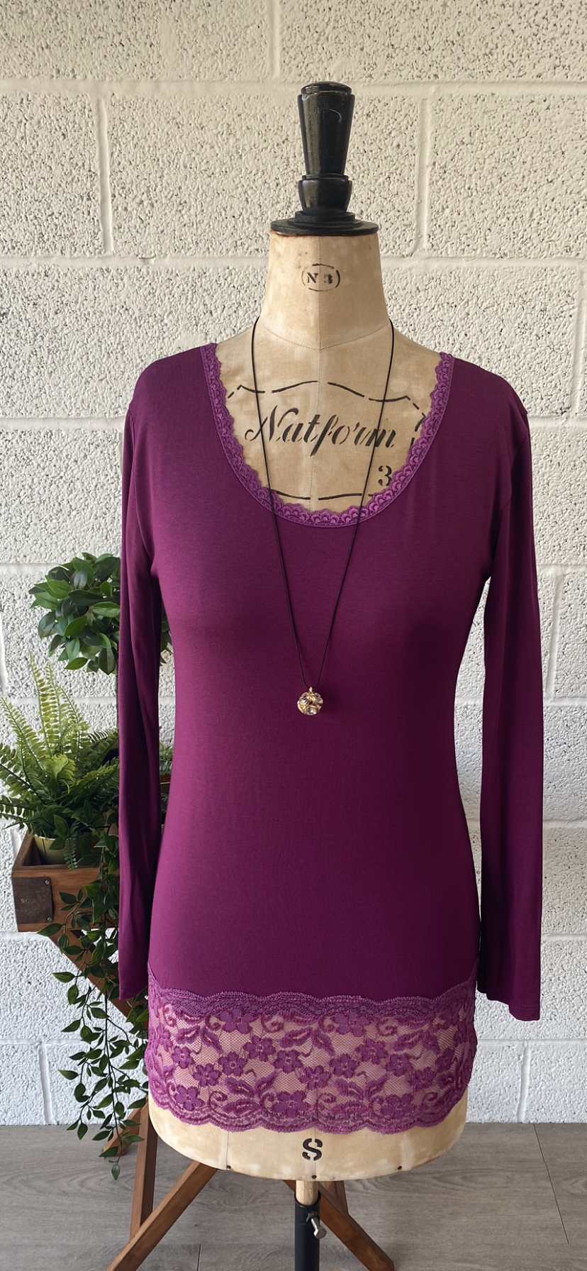Long Sleeve Lace Top and Bottom Vest