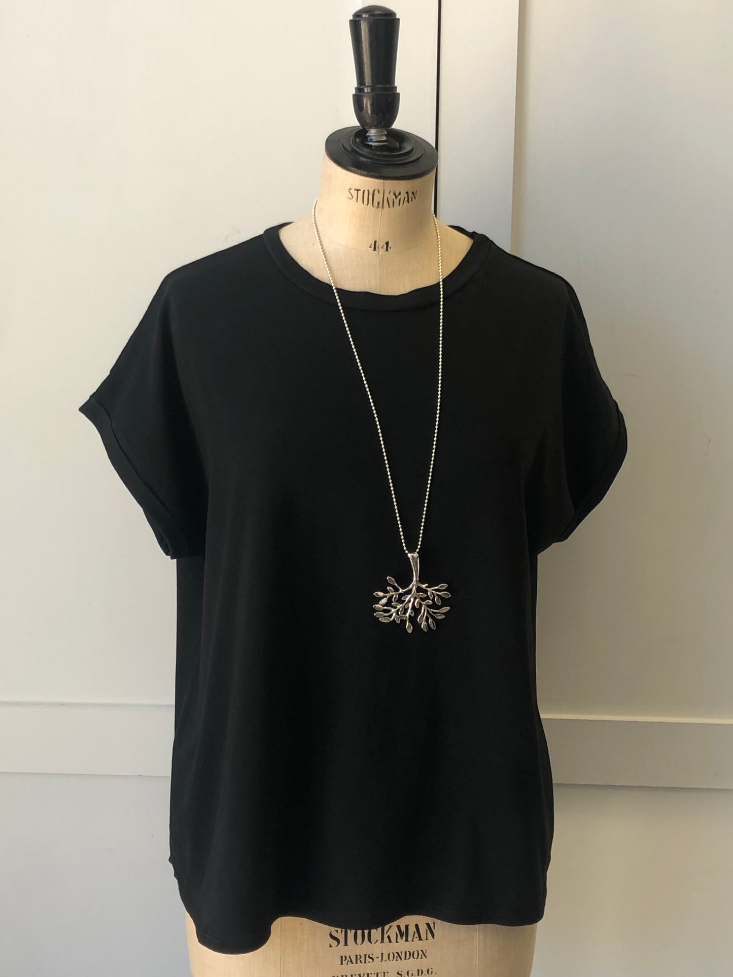 Short Sleeve Pleat Back Jersey Top