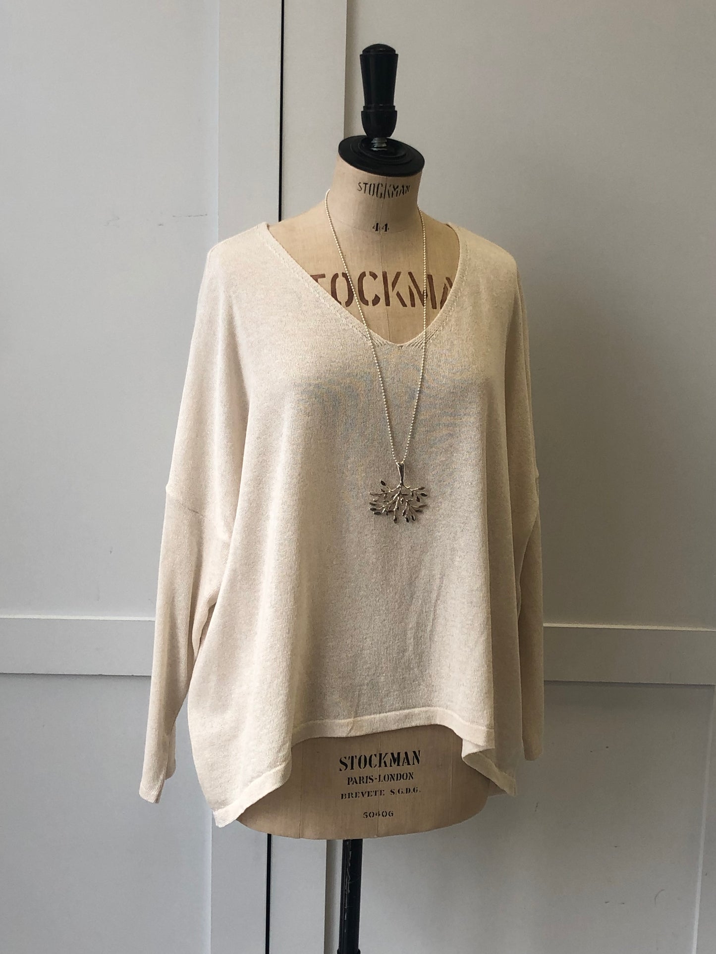 Cotton Knit Heart Back Tunic Jumper