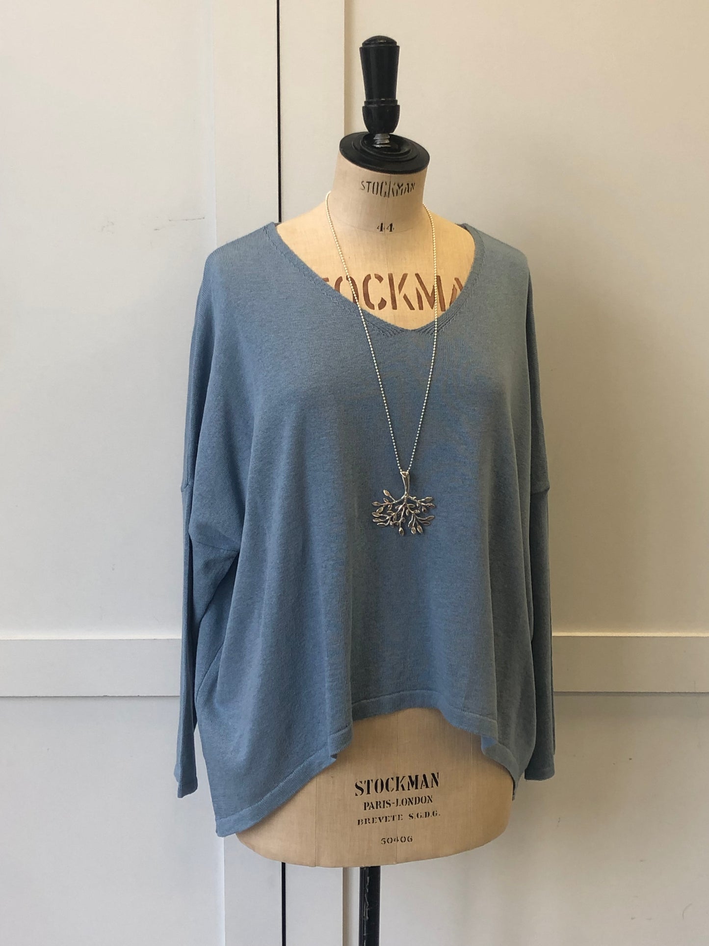 Cotton Knit Heart Back Tunic Jumper