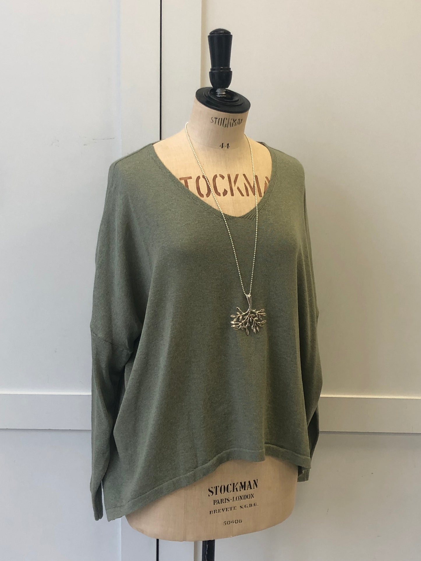 Cotton Knit Heart Back Tunic Jumper