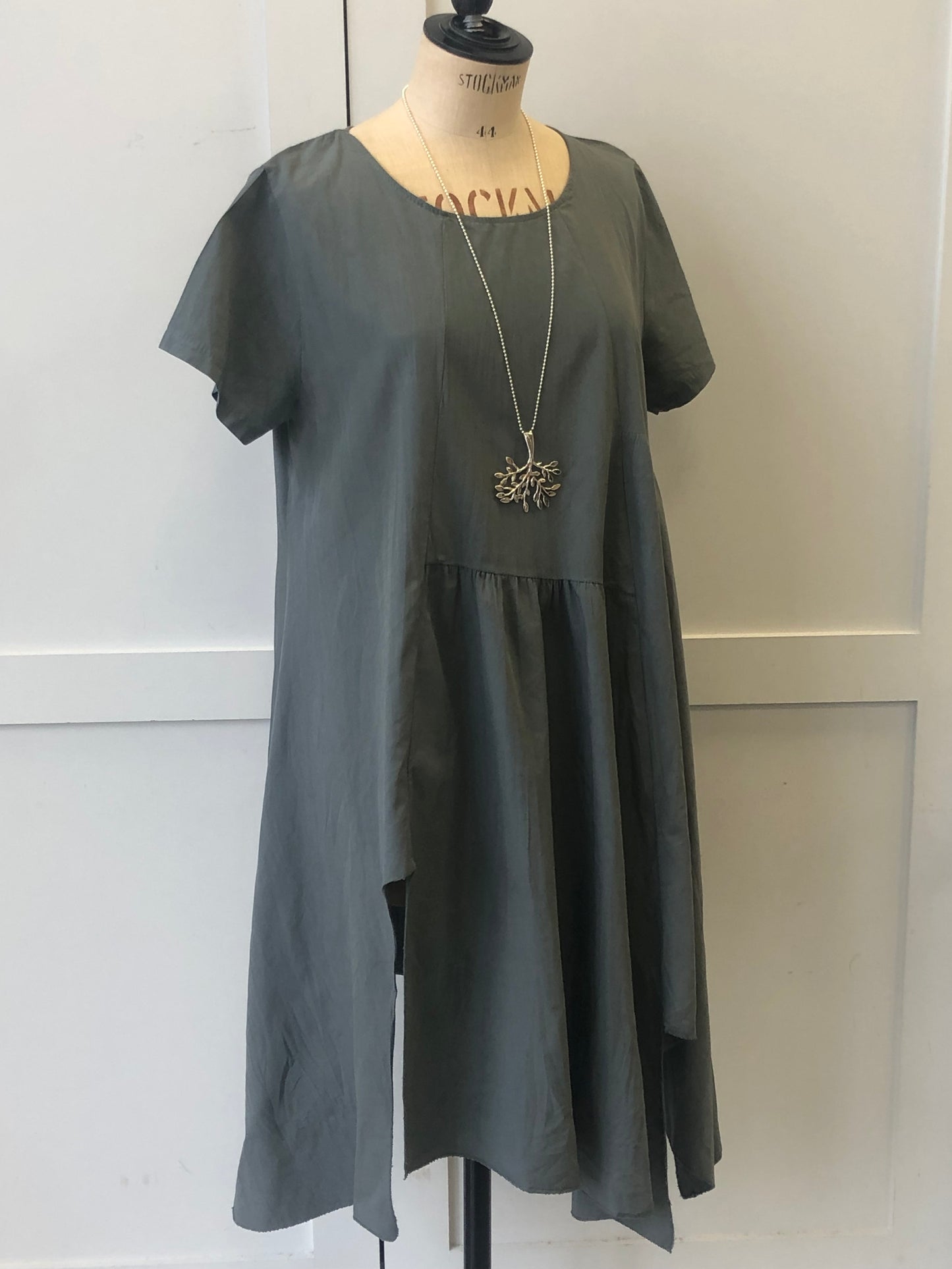 Split Front Cotton Dress