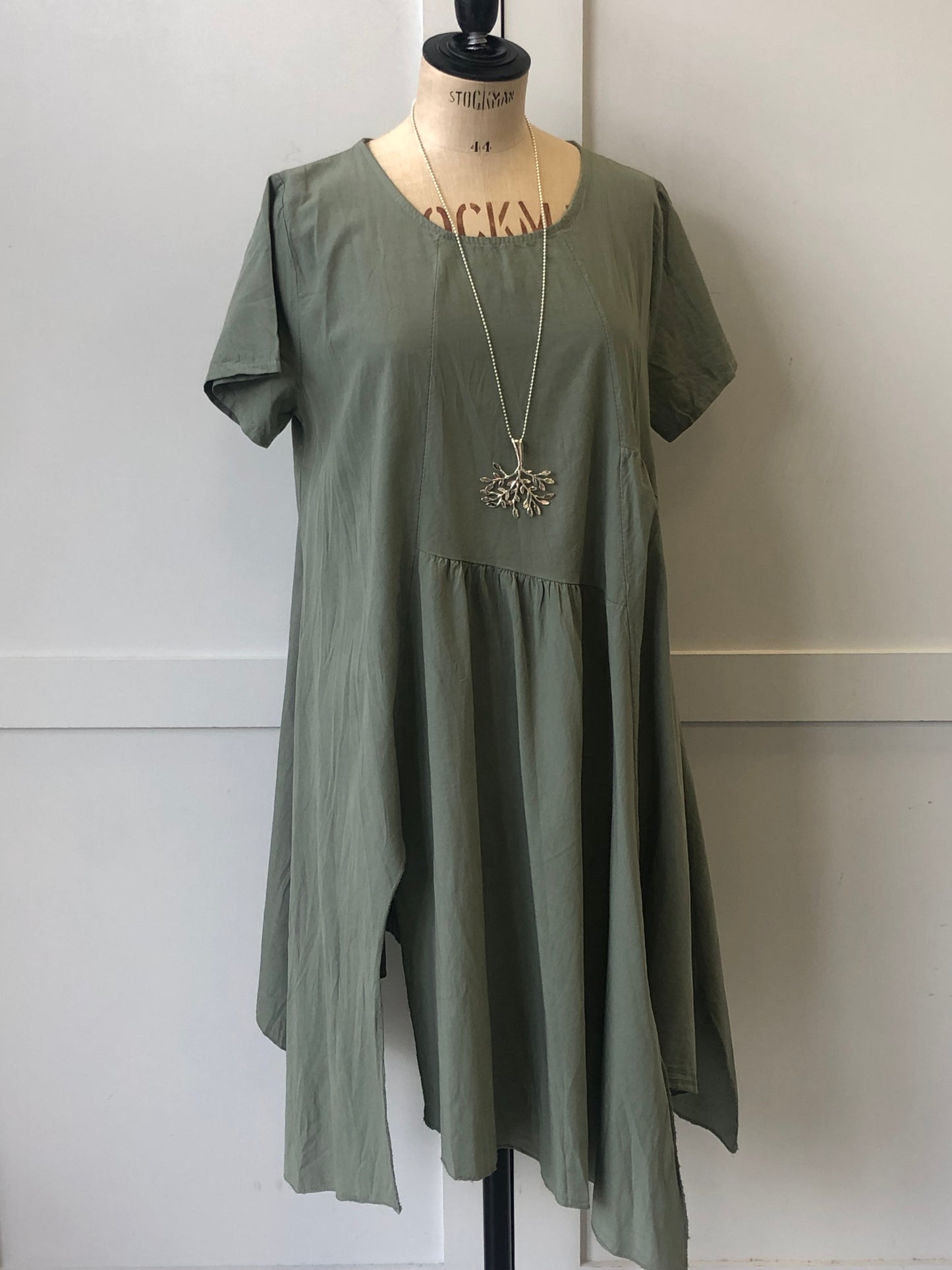 Split Front Cotton Dress