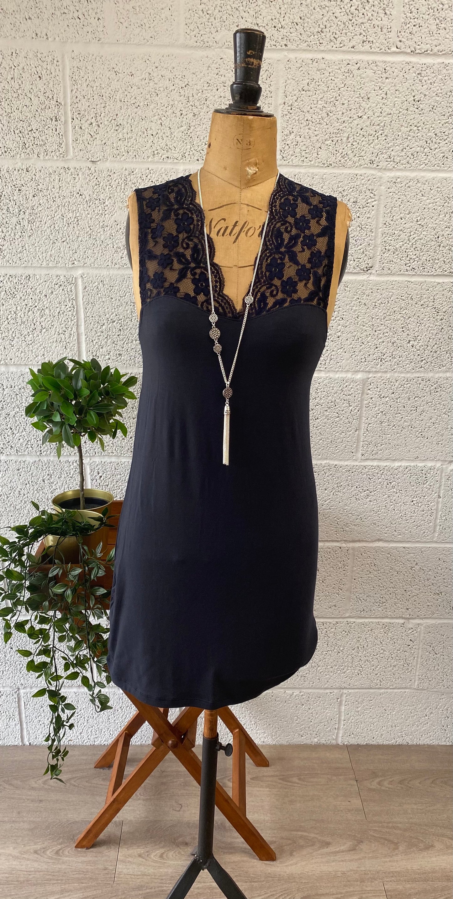 Plain V Lace Vest