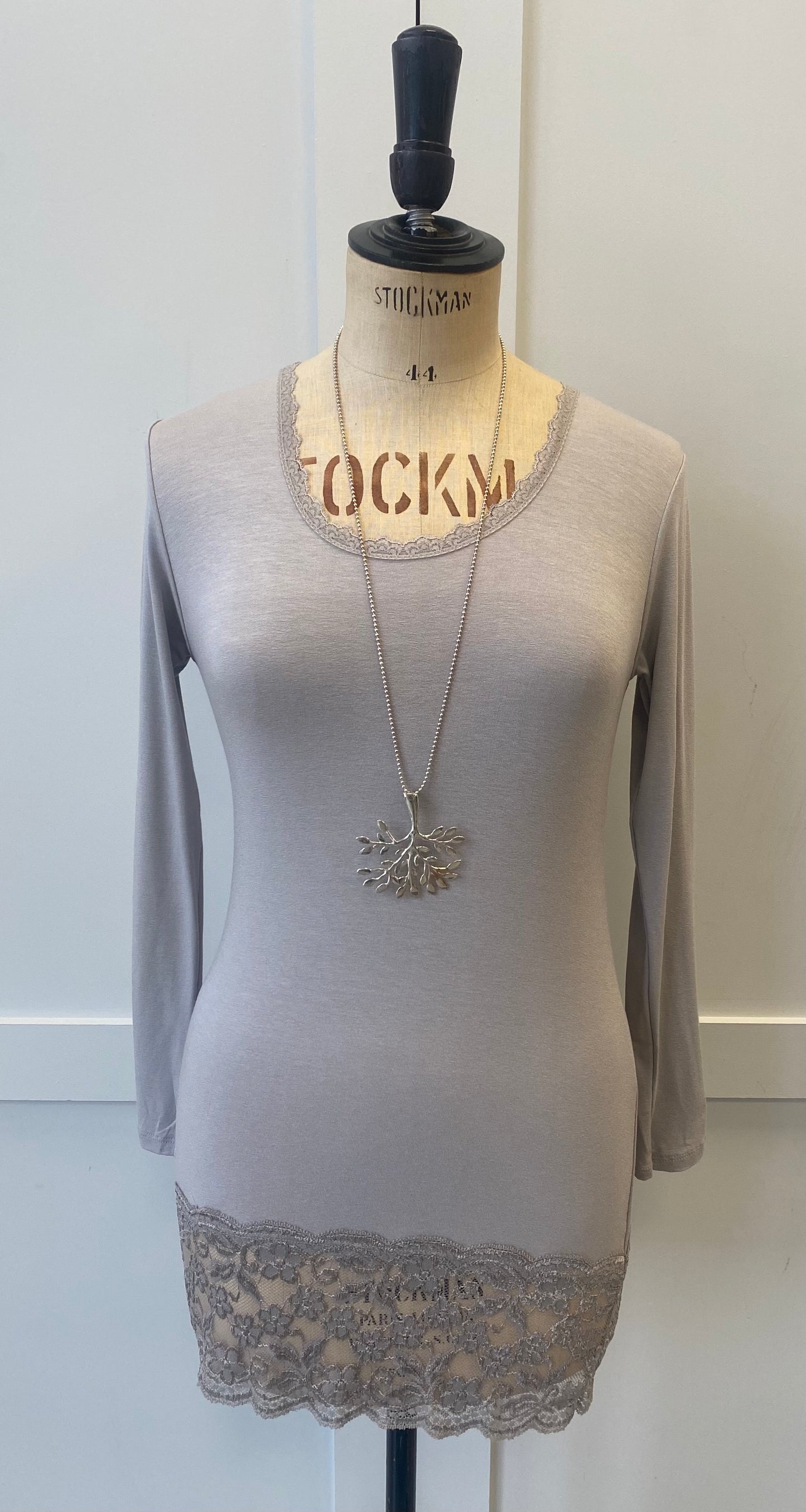 Long Sleeve Lace Top and Bottom Vest