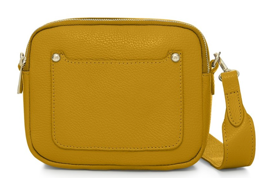 Double Zip Leather Bag