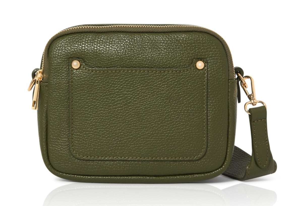 Double Zip Leather Bag