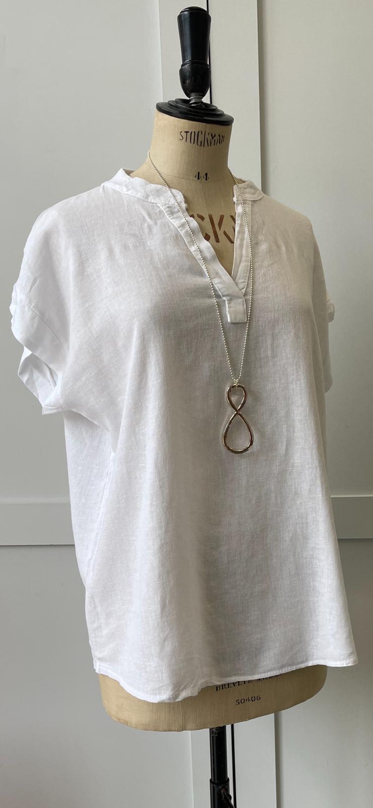 V-Front Linen Top