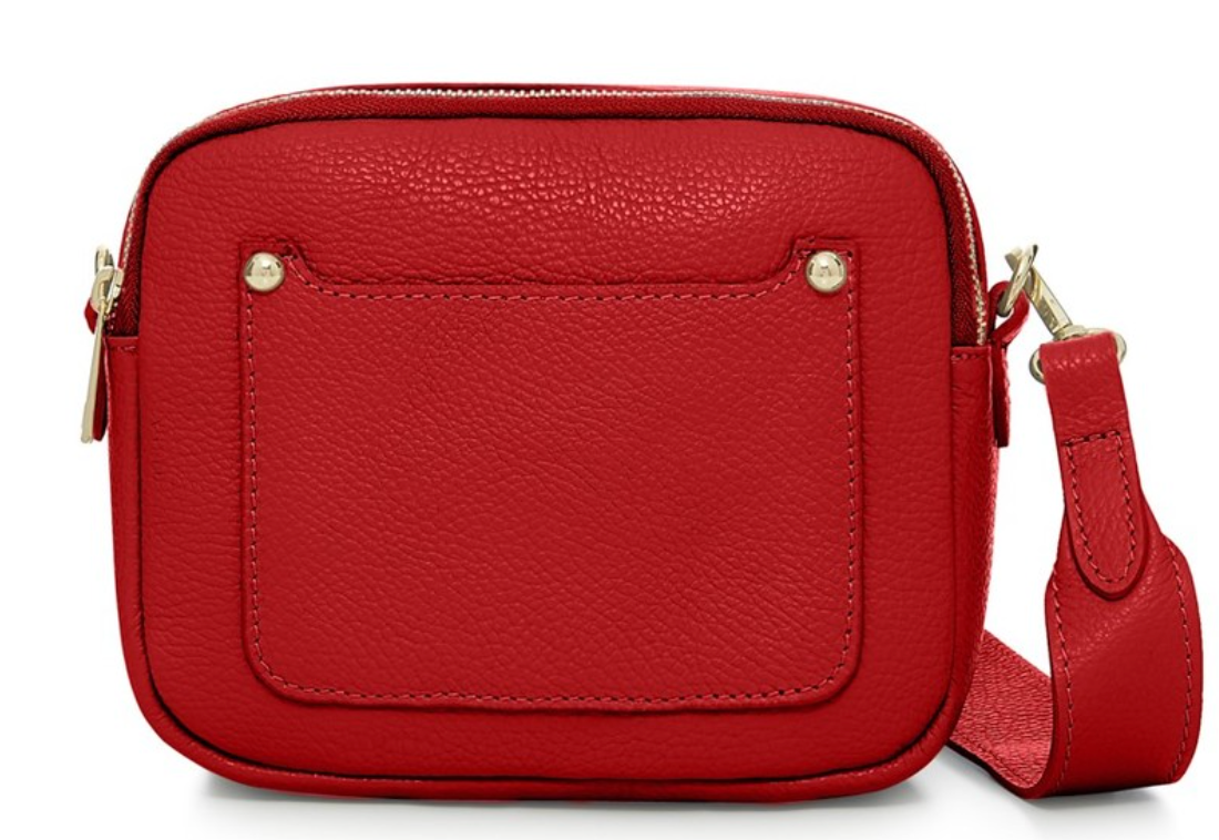 Double Zip Leather Bag