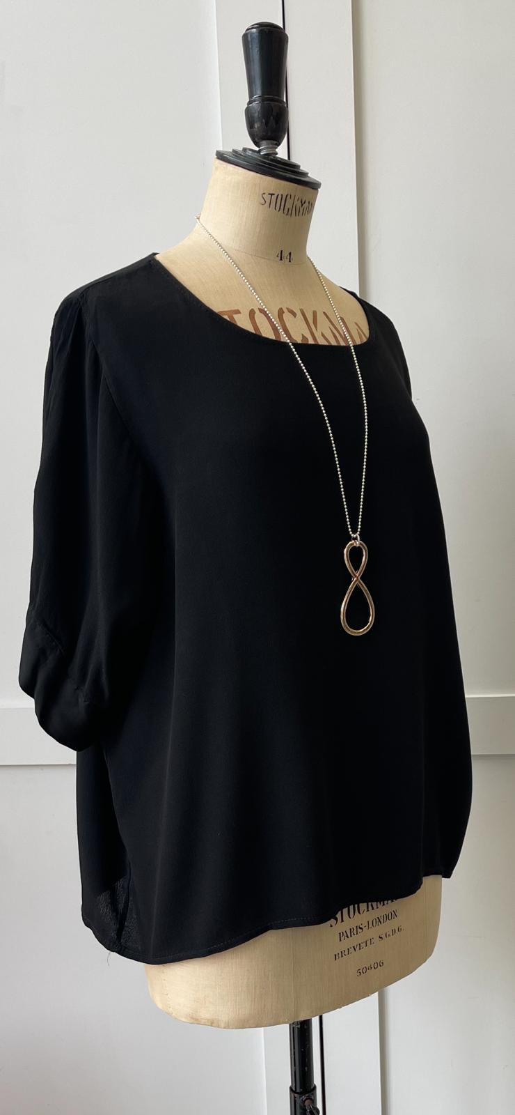 The Eve Round Neck Satin Edge Top