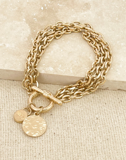 Envy gold multi chain bracelet 2143