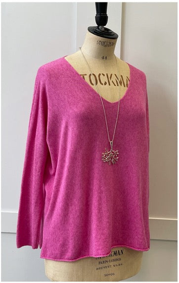 The Polly - V Neck Cashmere Mix Jumper
