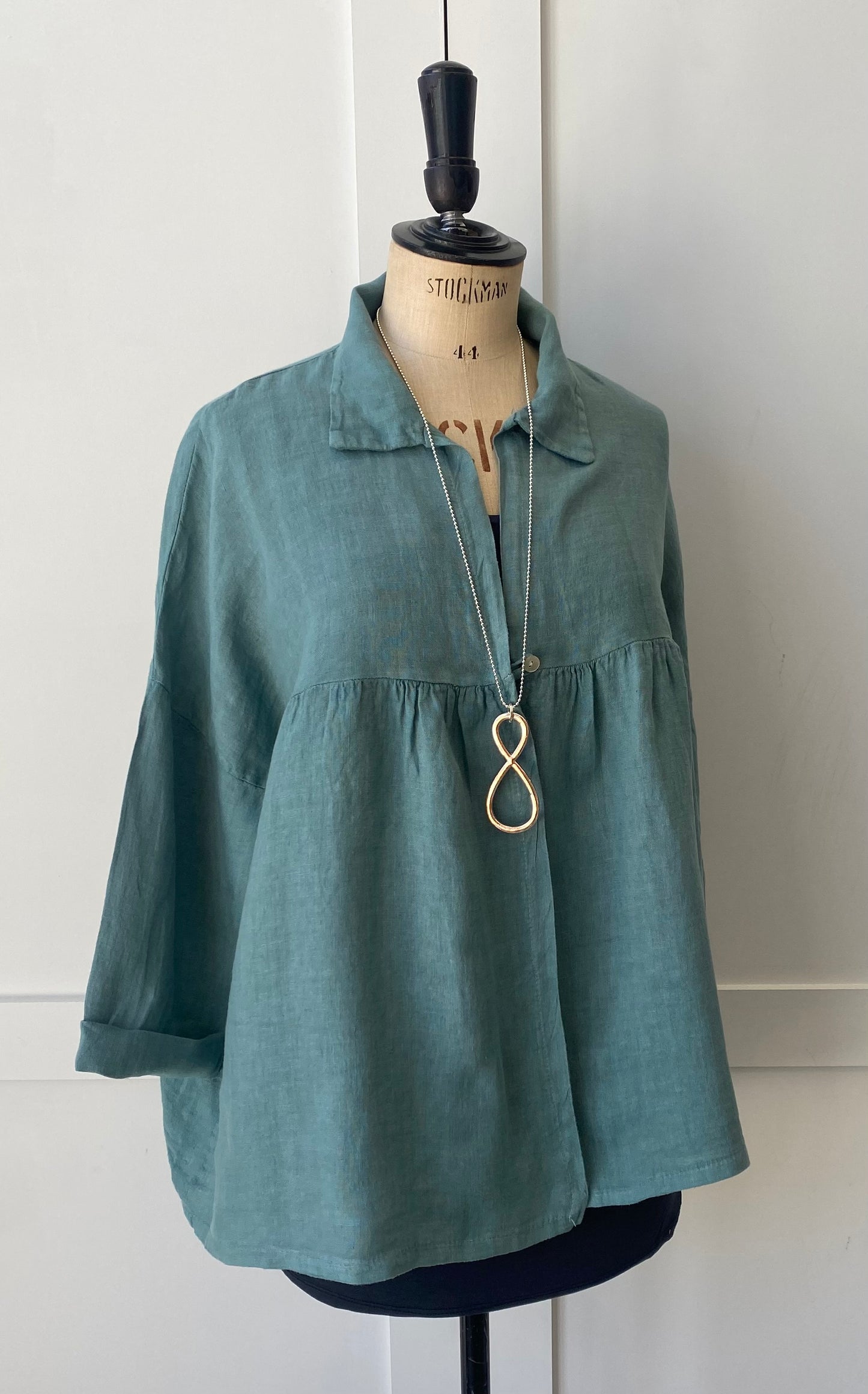 One Button Shirt Linen Shirt Top