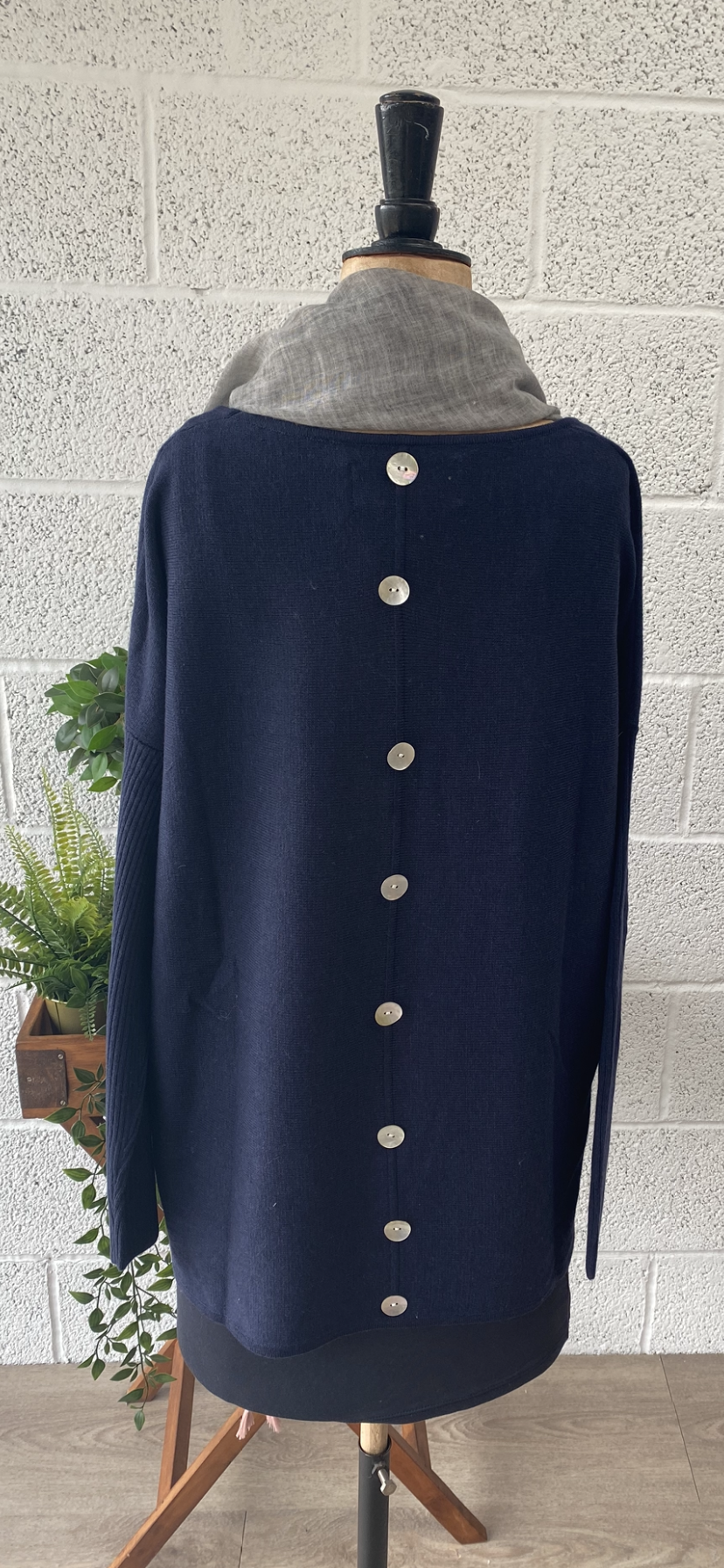 Short Button Back Jumper