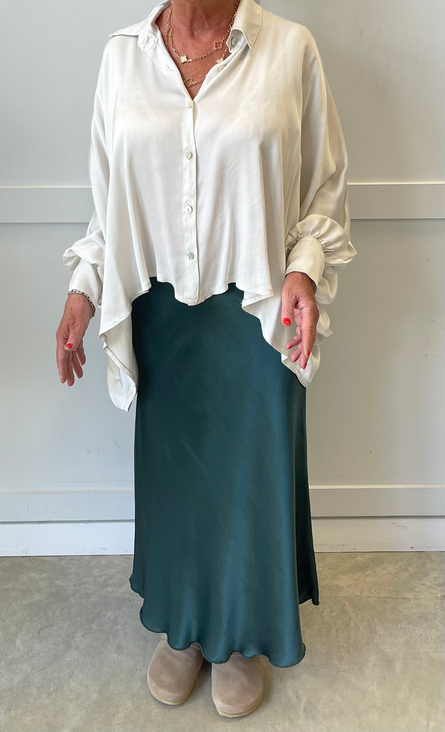 The Sadie Luxury Satin Plain Skirt