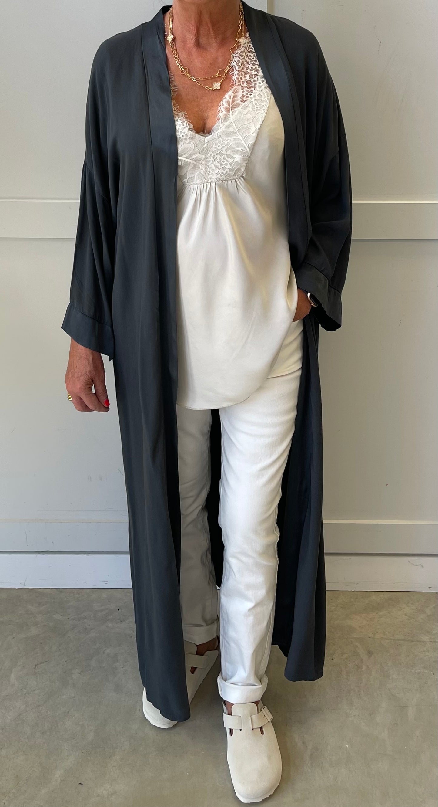 The Lauren Luxury Satin Edge Duster Coat